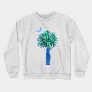 Palm Tree at Night outline Crewneck Sweatshirt